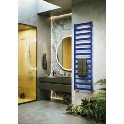 Terma Vivo Denim Blue Heated Towel Rail 2019 BTU 1630 x 500mm - Size: 163 x 50 x 7.2cm - Wilko - thumbnail 7