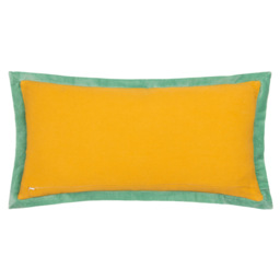 Paoletti Casa Ochre and Marine Embroidered Cushion - Size: 60 x 30cm - Multi - Wilko - thumbnail 3