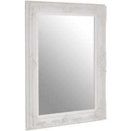Premier Housewares Baroque Antique White Rectangular Wall Mirror 83 x 113cm - Size: 113 x 83cm - Wilko - thumbnail 3
