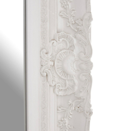 Premier Housewares Baroque Antique White Rectangular Wall Mirror 83 x 113cm - Size: 113 x 83cm - Wilko - thumbnail 4