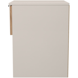 Crowndale Bora Single Drawer Single Shelf Gold Oak and Kashmir Bedside Cabinet - Cream - Wilko - thumbnail 4