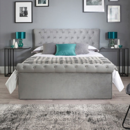 Aspire Chesterfield Super King Size Grey Ottoman Bed - Aspire Beds - Wilko - thumbnail 3
