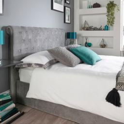 Aspire Chesterfield Super King Size Grey Ottoman Bed - Aspire Beds - Wilko - thumbnail 4