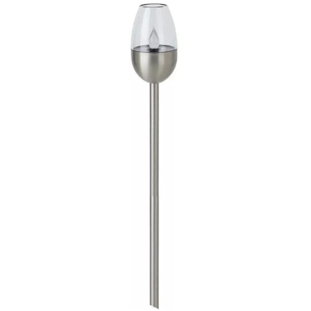 Garden Mile Flame Effect LED Garden Solar Stake Light - Size: 30 x 15 x 15cm - Silver - Wilko - image 1