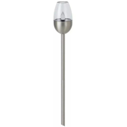 Garden Mile Flame Effect LED Garden Solar Stake Light - Size: 30 x 15 x 15cm - Silver - Wilko