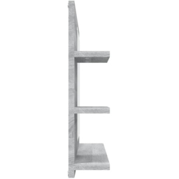 vidaXL 3 Shelf Grey Sonoma Wall Mounted Bathroom Mirror - Size: 45 x 60 x 10.5cm - Wilko - thumbnail 4