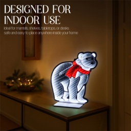 Xmas Haus 175 Super Bright LED Polar Bear Infinity Light 32 x 42cm - Size: 320 x 420 x 20cm - White - Wilko - thumbnail 6