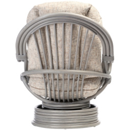 Desser Furniture Madrid Grey Natural Rattan Laminated Farrow Swivel Rocking Chair - Size: Single - Wilko - thumbnail 6