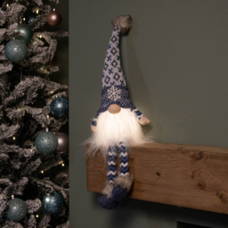 Samuel Alexander Blue Light Up Gonk with Dangly Legs and Snowflake Hat Decoration - Size: 55 x 14 x 14cm - Wilko - thumbnail 3
