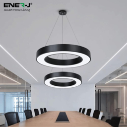 ENER-J Cool White LED 24W 6000K Hollow Round Minimalist Pendant Light - Size: 60 x 10 x 5cm - ENERJ - Wilko - thumbnail 3