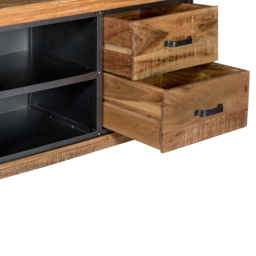 Brooklyn Malalia Single Door 2 Drawer 2 Shelf TV Unit - Brown - Wilko - thumbnail 6