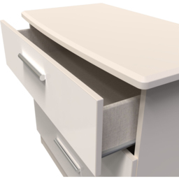 Crowndale Knightsbridge 3 Drawer Kashmir Gloss Chest of Drawers Ready Assembled - Kashmir Gloss & Kashmir - Wilko - thumbnail 7