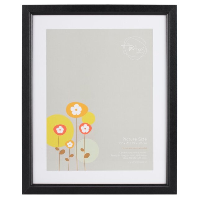 The Port Co Gallery Black Ridged Photo Frame 14 x 11 inch - Size: 10 x 8 Inch - The Port. Co Gallery - Wilko - image 1