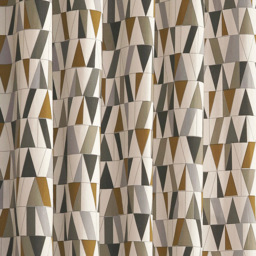 furn. Reno Charcoal and Gold Geometric Eyelet Curtain 168 x 183cm - Size: W 183 x D 168cm - Multi - Wilko - thumbnail 5