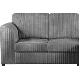 Luxor 4 Seater Grey Jumbo Cord Full Back Right Hand L Shape Corner Sofa - Wilko - thumbnail 4