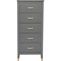 Palazzi 5 Drawer Grey Narrow Chest of Drawers - Wilko - thumbnail 4