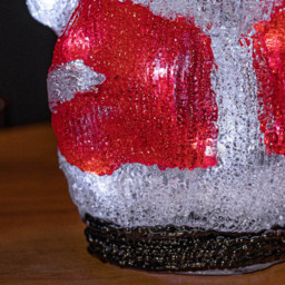Samuel Alexander Acrylic Santa LED Christmas Decoration - Size: 18 x 19 x 19cm - Red - Wilko - thumbnail 4