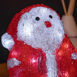 Samuel Alexander Acrylic Santa LED Christmas Decoration - Size: 18 x 19 x 19cm - Red - Wilko - thumbnail 3