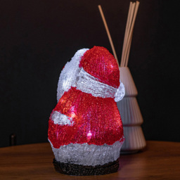 Samuel Alexander Acrylic Santa LED Christmas Decoration - Size: 18 x 19 x 19cm - Red - Wilko - thumbnail 5
