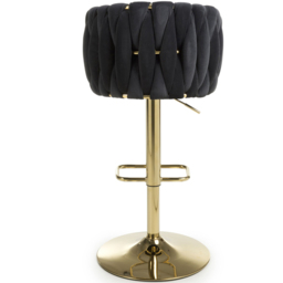 Shankar Bellaire Black Brushed Velvet Bar Stool - Size: Single - Wilko - thumbnail 7