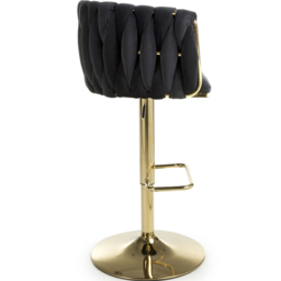 Shankar Bellaire Black Brushed Velvet Bar Stool - Size: Single - Wilko - thumbnail 5