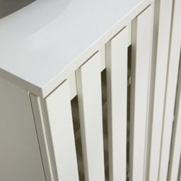 Home Source Halden 2 Door White Shoe Cabinet with Adjustable Shelves - Size: 87.5 x 60 x 33cm - Wilko - thumbnail 4