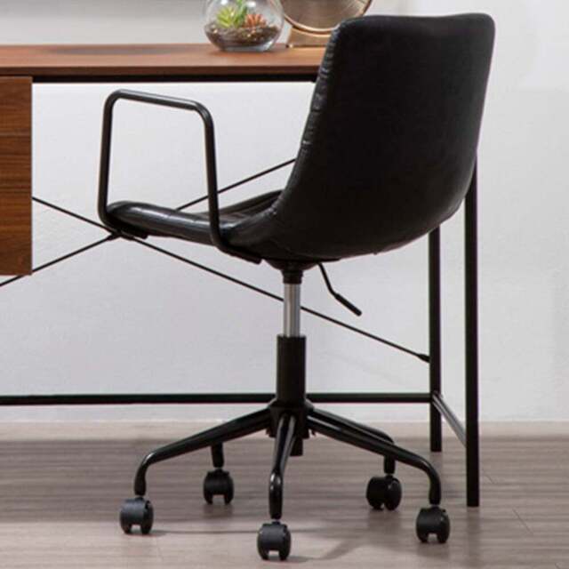 Premier Housewares Forbes Black Swivel Office Chair - Size: 46 x 59 x 90cm - Interiors by Premier - Wilko - image 1