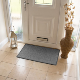 JVL Eden Grey Indoor Machine Washable Doormat 50 x 80cm - JVL Homewares - Wilko - thumbnail 3