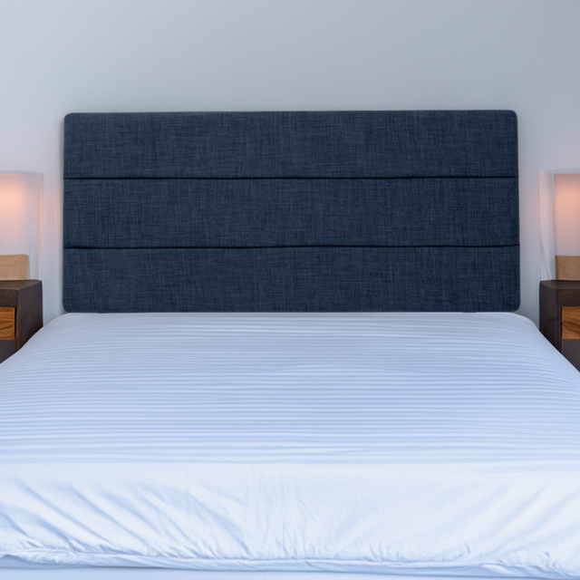 Bedmaster Super King Midnight Linen Milan Lined Headboard - Blue - Wilko - image 1