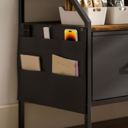 HOMCOM 2 Drawers Rustic Brown TV Unit - Size: 50.5 x 35 x 98cm - Wilko - thumbnail 4