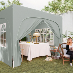 Outsunny 3 x 3m Light Grey UPF50+ Pop Up Gazebo with Sides and Carry Bag - Wilko - thumbnail 4