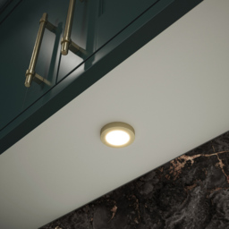 Sorrelis Neris TriGlow Brushed Brass Round 3 Cabinet Light Kit - Size: 1.6 x 6.5 x 6.5cm - Multi - Wilko - thumbnail 3