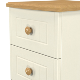 Crowndale Warwick 3 Drawer Cream Ash and Oak Bedside Cabinet - Wilko - thumbnail 6