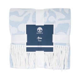 Aria Jacquard Foliage Throw Blue - Divante - Wilko