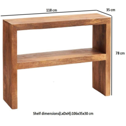 Brooklyn Napoli Toko Single Shelf Light Mango Console Table - Brown - Wilko - thumbnail 6
