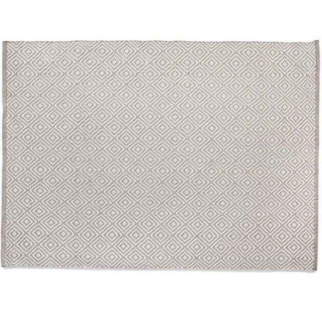 Hug Rug Natural Woven Diamond Rug 120 x 170cm - Cream - Wilko - image 1