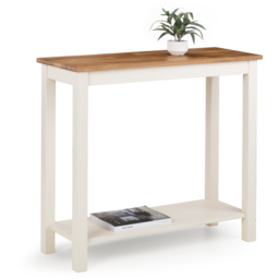 Julian Bowen Coxmoor Ivory and Oak Console Table - Size: 30 x 90 x 80cm - Cream - Wilko - thumbnail 4