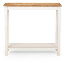 Julian Bowen Coxmoor Ivory and Oak Console Table - Size: 30 x 90 x 80cm - Cream - Wilko - thumbnail 5