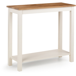 Julian Bowen Coxmoor Ivory and Oak Console Table - Size: 30 x 90 x 80cm - Cream - Wilko - thumbnail 3