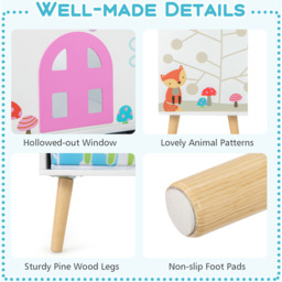 Costway 2 Shelf White House Shaped Bookshelf - Size: 73.7 x 40.6 x 17.78cm - Wilko - thumbnail 7