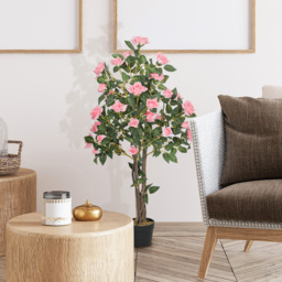 Portland Pink Rose Decorative Artificial Plant in Pot 2 Pack - Size: 110 x 14.5 x 14.5cm - Wilko - thumbnail 7