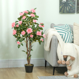 Portland Pink Rose Decorative Artificial Plant in Pot 2 Pack - Size: 110 x 14.5 x 14.5cm - Wilko - thumbnail 4
