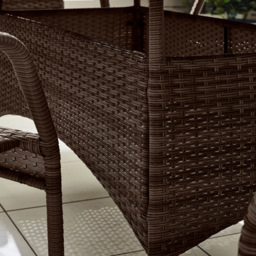Furniturebox Dominica 6 Seater Garden Dining Set Brown - Wilko - thumbnail 7