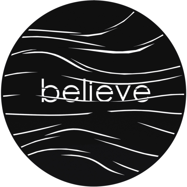 Decortie Black Metal Modern Believe Wall Art - Size: 45 x 45 x 1.2cm - Wilko - image 1