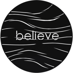 Decortie Black Metal Modern Believe Wall Art - Size: 45 x 45 x 1.2cm - Wilko