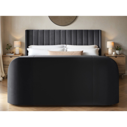 Flair Fallon Super King Size Grey Velvet TV Side Lift Ottoman Bed - Wilko - thumbnail 5