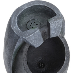 Living and Home LED Solar Powered Imitation Rock Outdoor Waterfall Fountain - Size: 56.5 x 31 x 28.5cm - Grey - Wilko - thumbnail 4
