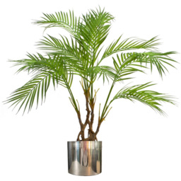 Leaf Polished Silver Metal Planter 20 x 18cm - Size: 18 x 20 x 20cm - Wilko - thumbnail 5