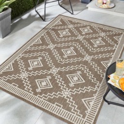 Origins Atlas Diamond Coffee Rug 200 x 290cm - Brown - Wilko - thumbnail 3