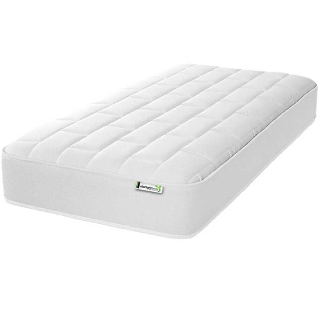 Starlight Beds Deep European Small Single White Big Brick Memory Foam and Spring Mattress - Wilko - image 1